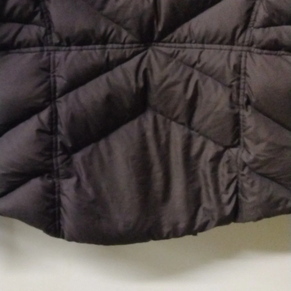 J.Crew Women's Hooded Puffer Jacket Size Large Brown Snap Button Warm Outdoor
